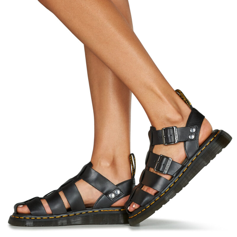 Dr. Martens GARIN BLACK BRANDO Nero Sandali con zeppa Donna - 8