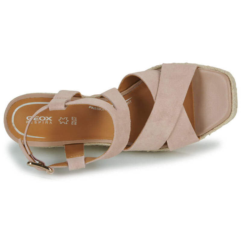Geox D PANAREA Sandales compens&eacute;es Rose Femme - 6