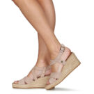 Geox D PANAREA Sandales compens&eacute;es Rose Femme - 8