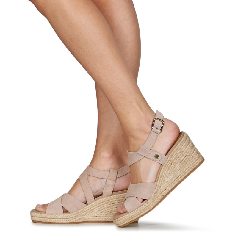 Geox D PANAREA Sandales compens&eacute;es Rose Femme - 8