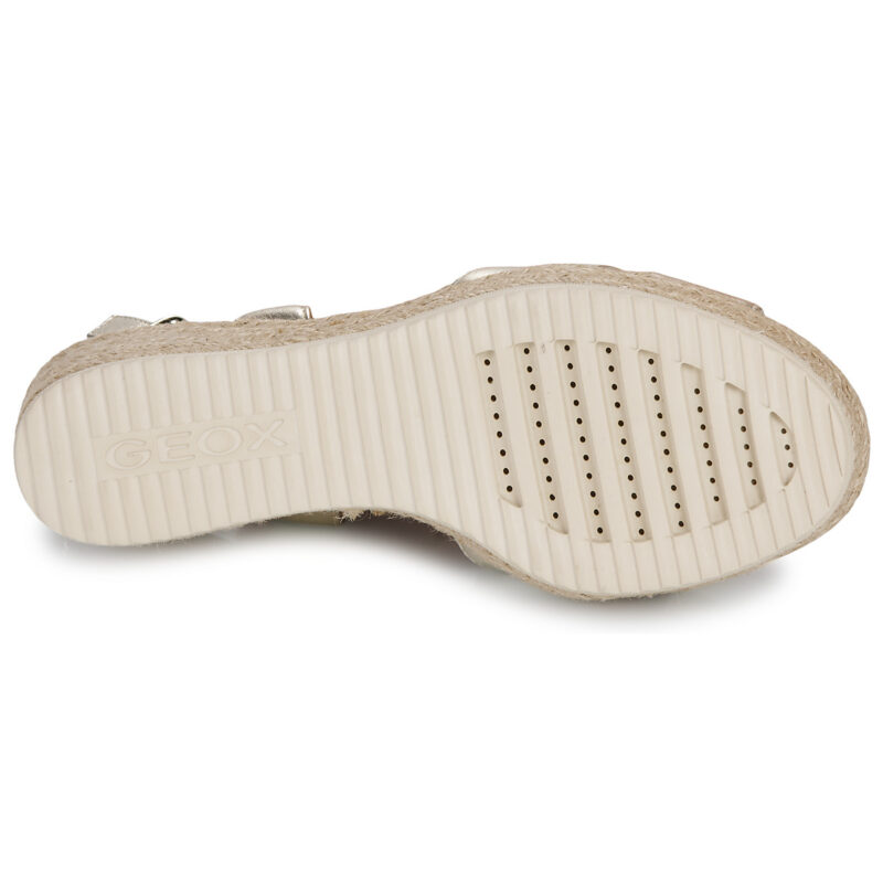 Geox Sandales compens&eacute;es dor&eacute;es D PONZA pour femmes - 7