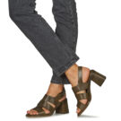 Regard ET.ELA V2 CRUST OLIVE GREEN Verde Sandali con tacco Donna - 8