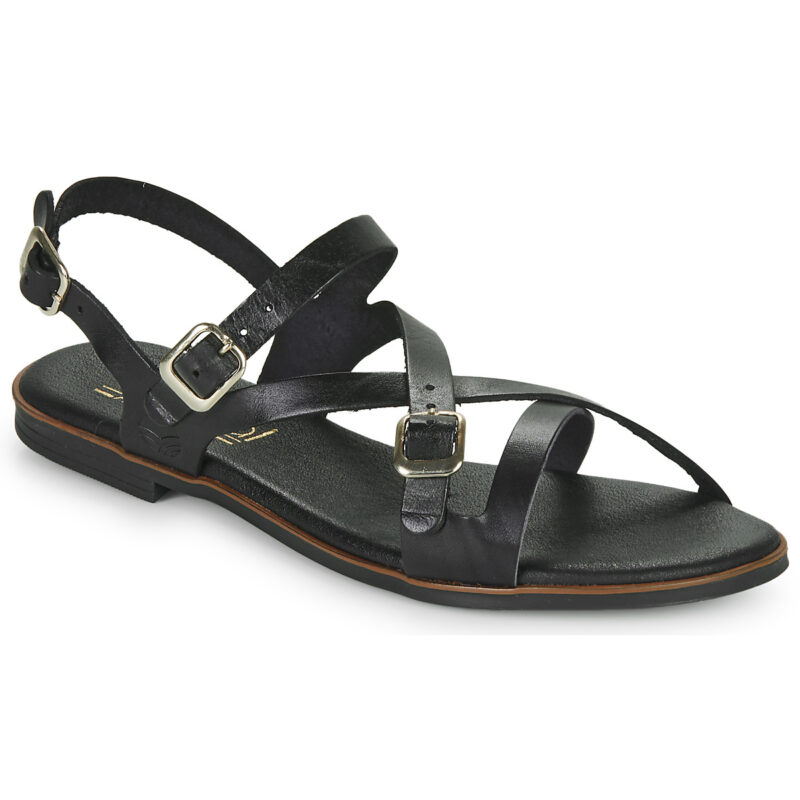 Casual Attitude LANISO Schwarze flache Sandalen f&uuml;r Damen - Gr&ouml;&szlig;e 1