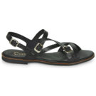 Casual Attitude LANISO Schwarze flache Sandalen f&uuml;r Damen - Gr&ouml;&szlig;e 2