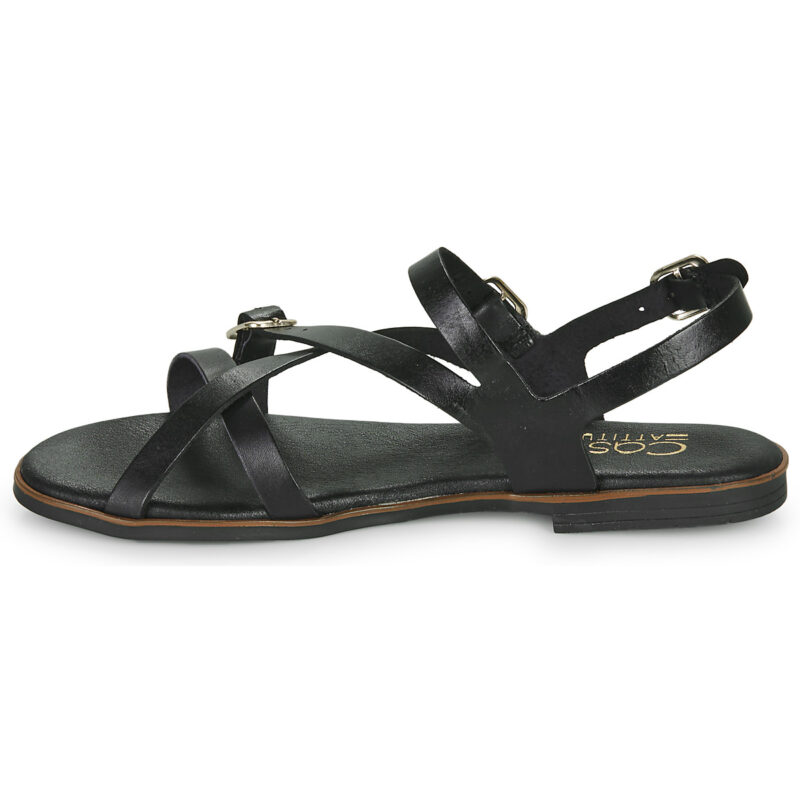 Casual Attitude LANISO Schwarze flache Sandalen f&uuml;r Damen - Gr&ouml;&szlig;e 4