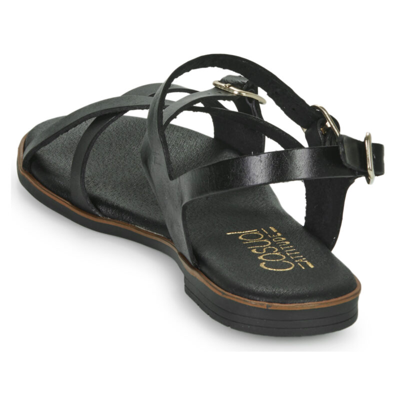 Casual Attitude LANISO Schwarze flache Sandalen f&uuml;r Damen - Gr&ouml;&szlig;e 5