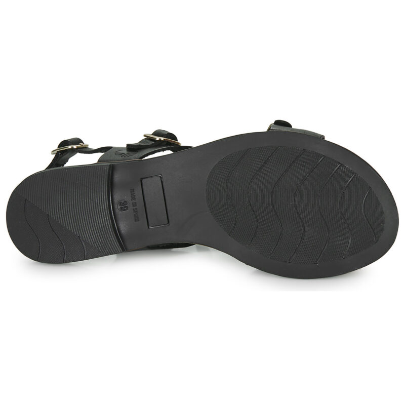 Casual Attitude LANISO Schwarze flache Sandalen f&uuml;r Damen - Gr&ouml;&szlig;e 7
