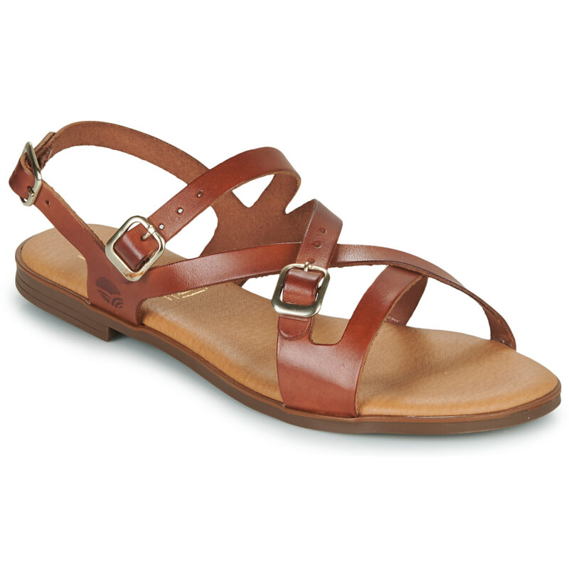 Casual Attitude LANISO Braune Damen-Sandalen mit niedrigem Schaft - Gr&ouml;&szlig;e 1