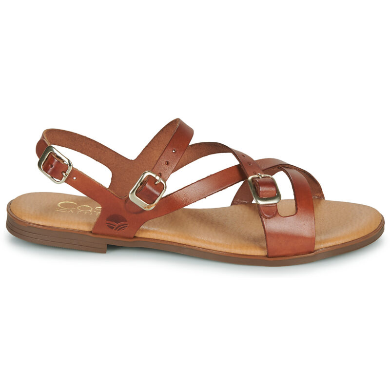 Casual Attitude LANISO Braune Damen-Sandalen mit niedrigem Schaft - Gr&ouml;&szlig;e 2