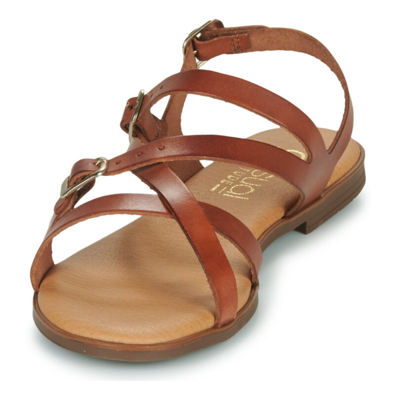 Casual Attitude LANISO Braune Damen-Sandalen mit niedrigem Schaft - Gr&ouml;&szlig;e 3