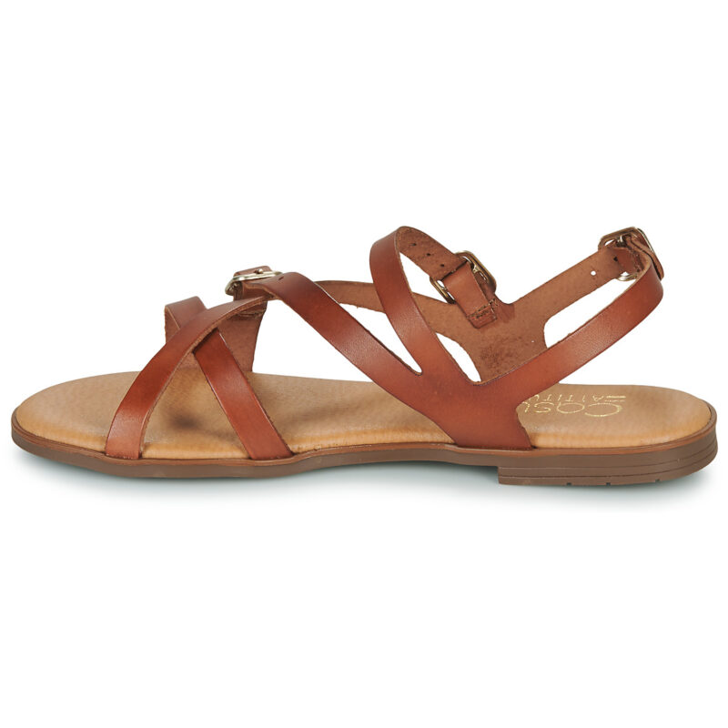 Casual Attitude LANISO Braune Damen-Sandalen mit niedrigem Schaft - Gr&ouml;&szlig;e 4