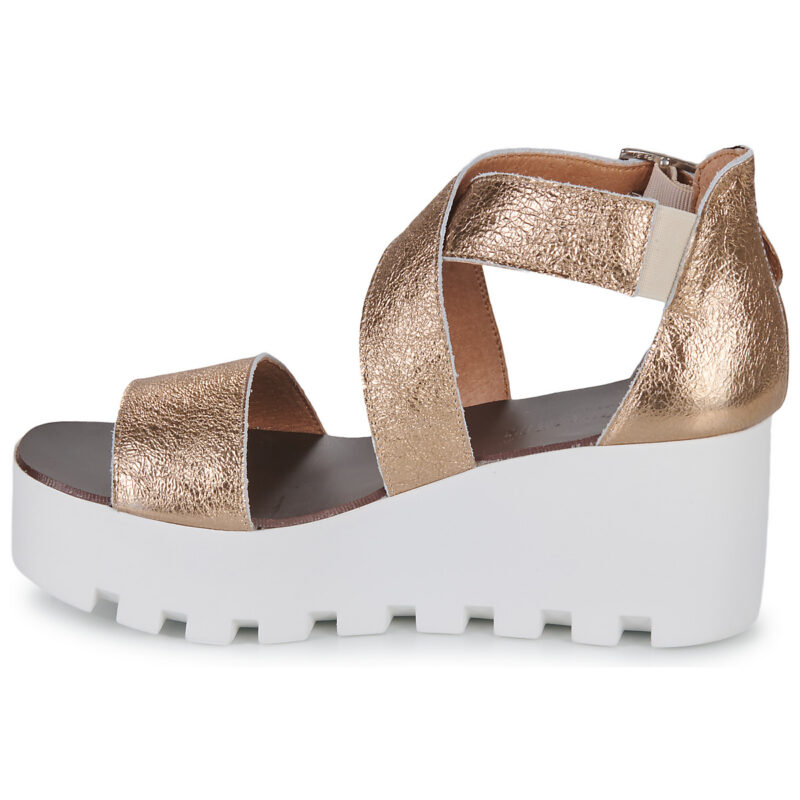 Sweet Lemon SUBWAY Oro Sandali con zeppa Donna - 4