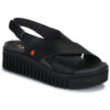 Art Brighton Black Wedge Sandals Women