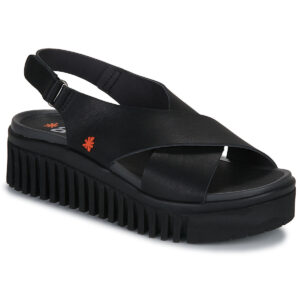Art Brighton Nero Sandali con zeppa Donna