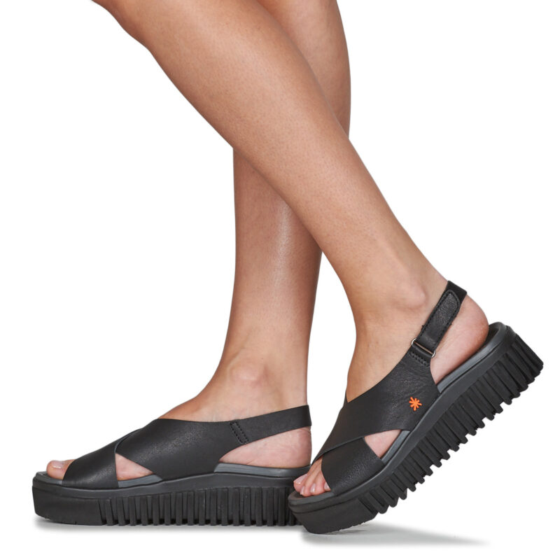 Art Brighton Black Wedge Sandals Women - 8