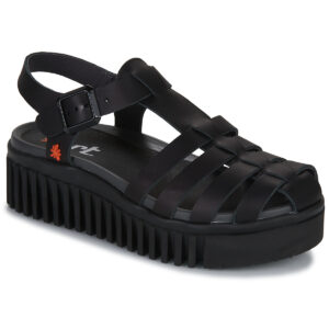 Art Brighton Nero Sandali con zeppa Donna