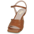 Betty London Sandalias de tac&oacute;n marr&oacute;ns ANAIS para mujer - Talla 3
