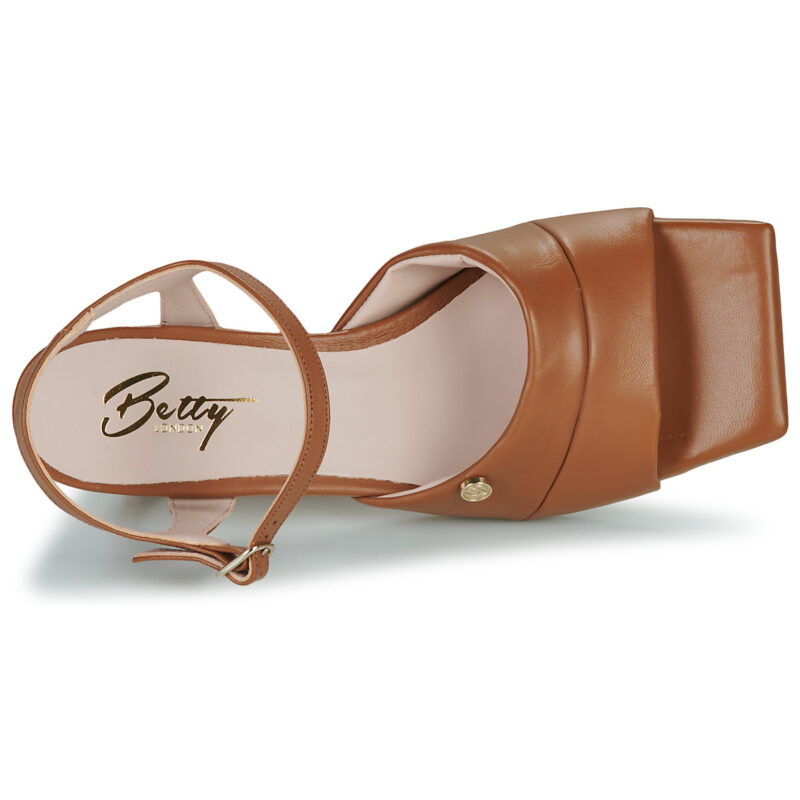 Betty London Sandalias de tac&oacute;n marr&oacute;ns ANAIS para mujer - Talla 6