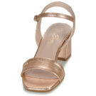 Betty London Sandalias de tac&oacute;n doradas JULIETTE para mujer - Talla 3