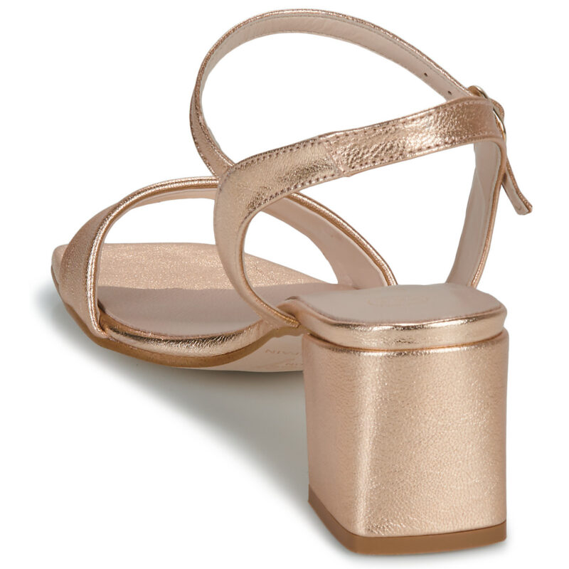 Betty London Sandalias de tac&oacute;n doradas JULIETTE para mujer - Talla 5