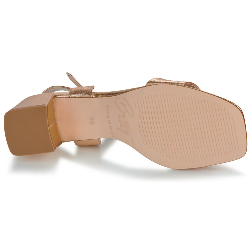 Betty London Sandalias de tac&oacute;n doradas JULIETTE para mujer - Talla 7