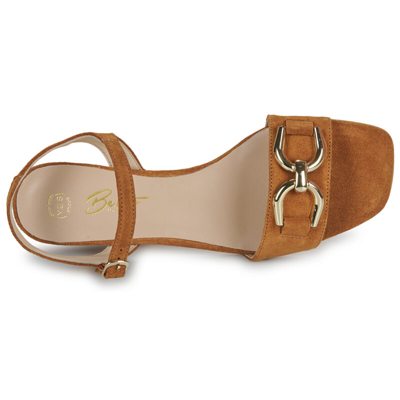 Betty London Sandalias de tac&oacute;n SONYA marr&oacute;ns para mujer - Talla 6