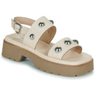 Fru.it 7935-087-GOMMA-TEXARO-YARROW Beige Keilabsatz Sandalen Damen - 1