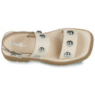 Fru.it 7935-087-GOMMA-TEXARO-YARROW Beige Keilabsatz Sandalen Damen - 6