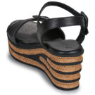 Tamaris 28310-001 Black Women's Wedge Sandals - 5