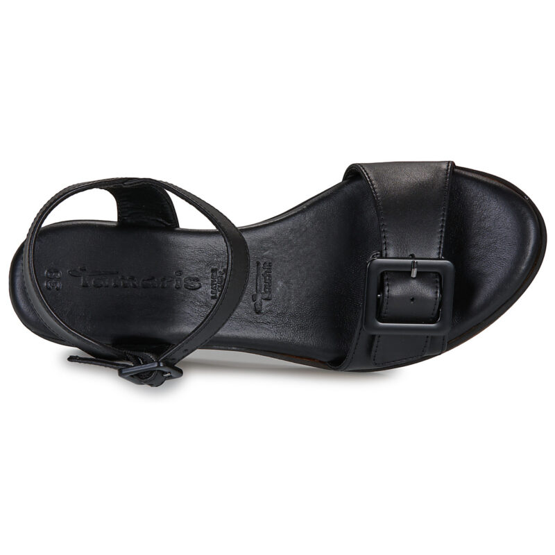Tamaris 28310-001 Black Women's Wedge Sandals - 6