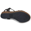 Tamaris 28310-001 Black Women's Wedge Sandals - 7