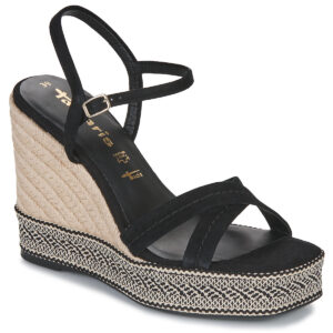 Tamaris 28363-001 Nero Sandali con zeppa Donna