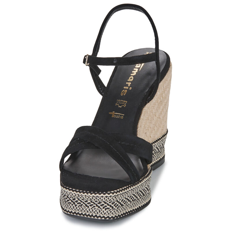 Tamaris 28363-001 Black Women's Wedge Sandals - 3