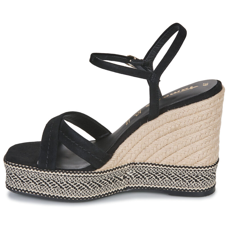 Tamaris 28363-001 Black Women's Wedge Sandals - 4