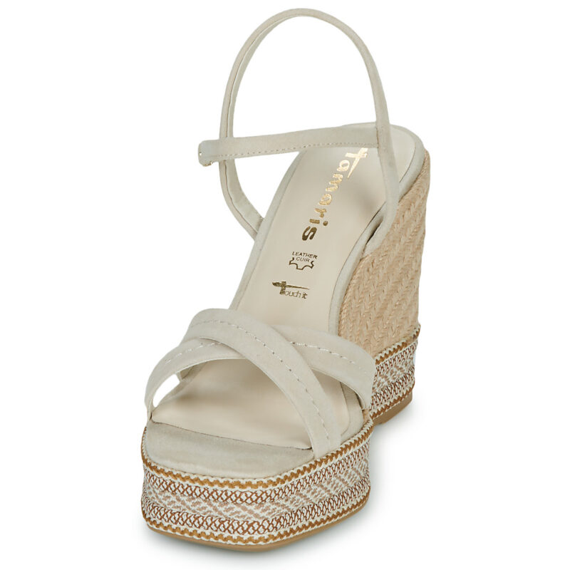 Tamaris 28363-418 Beige Women's Wedge Sandals - 3