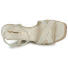 Tamaris 28363-418 Beige Women's Wedge Sandals - 6