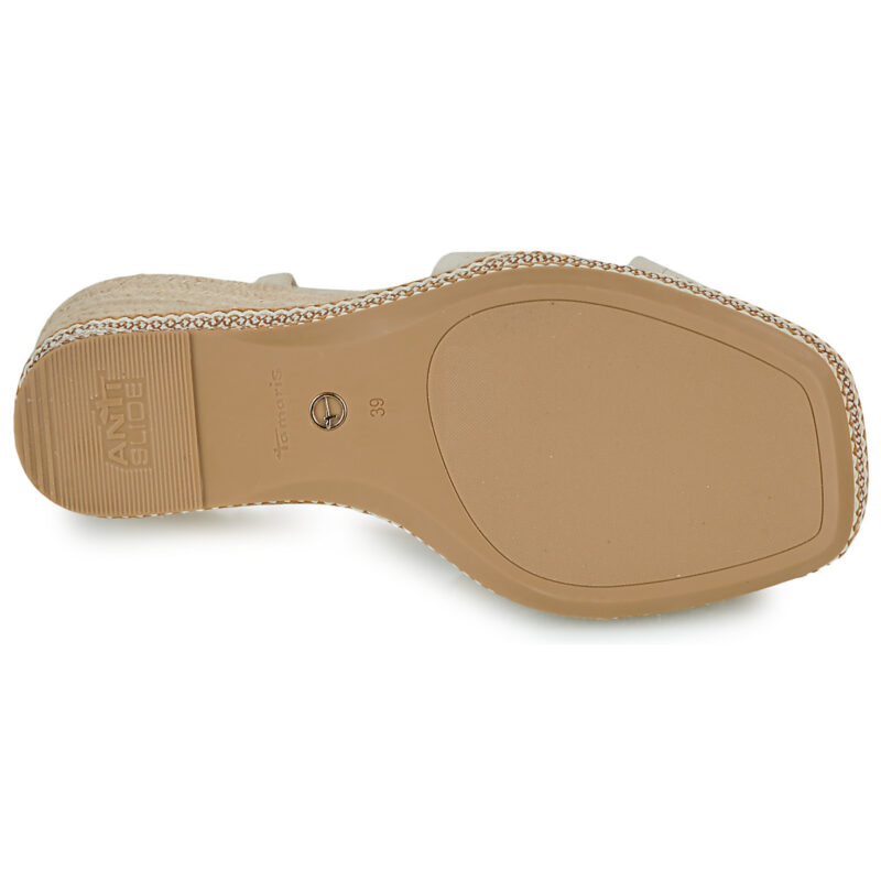 Tamaris 28363-418 Beige Women's Wedge Sandals - 7