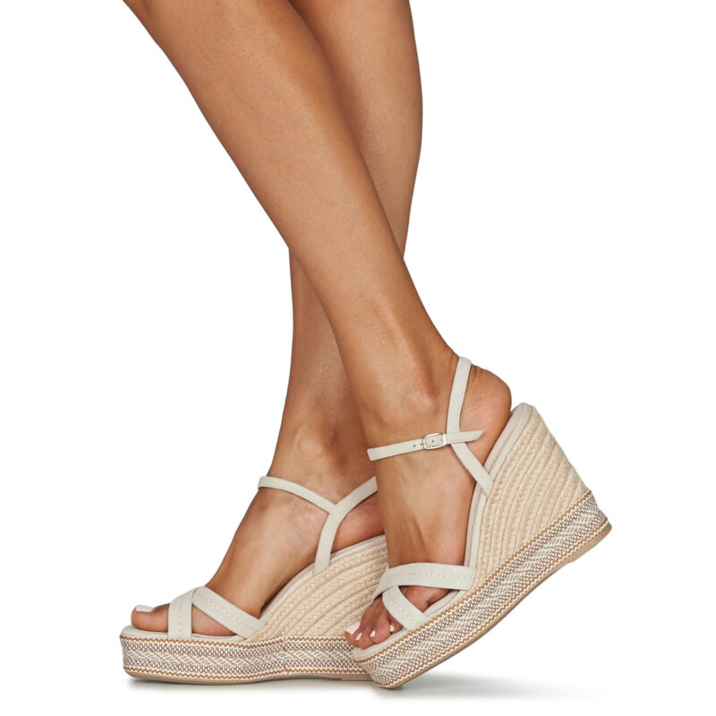 Tamaris 28363-418 Beige Women's Wedge Sandals - 8