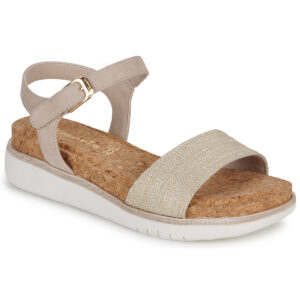 Tamaris 28718-402 Beige Sandali con zeppa Donna