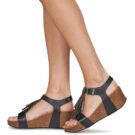 Plakton SO TONKA Nero Sandali con zeppa Donna - 8