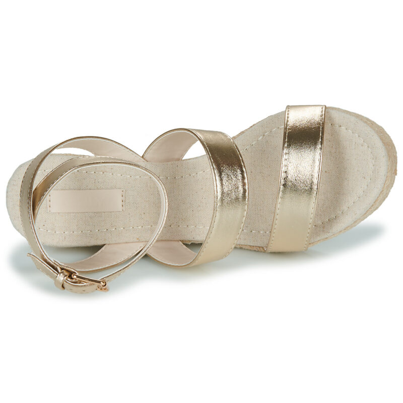 Only ONLAMELSandales compens&eacute;es IA-16 FOIL dor&eacute;es pour femmes - 6