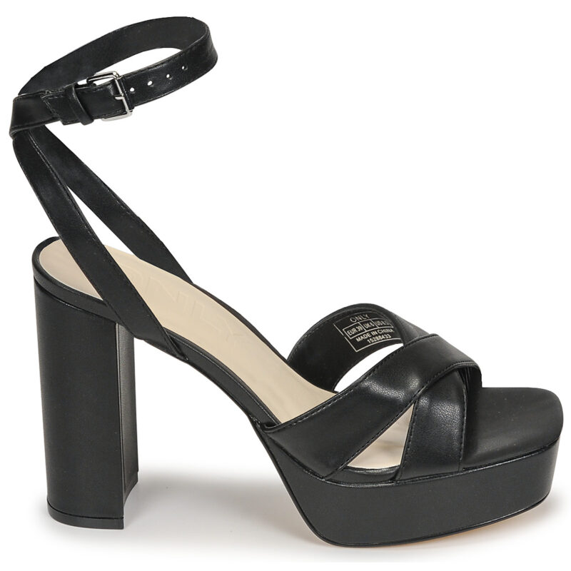 Only ONLAUTUM-3 PU HEELED SANDAL Black Heeled Sandals Women - 2