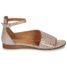 Myma 6411 Goldene Damen-Sandalen mit niedrigem Schaft - Gr&ouml;&szlig;e 2