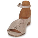 Myma 6411 Goldene Damen-Sandalen mit niedrigem Schaft - Gr&ouml;&szlig;e 3