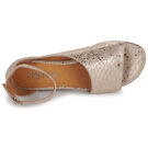 Myma 6411 Goldene Damen-Sandalen mit niedrigem Schaft - Gr&ouml;&szlig;e 6