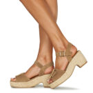Sandalias de cu&ntilde;a Schmoove TIHANA BUCKLE color beige para mujer - 3