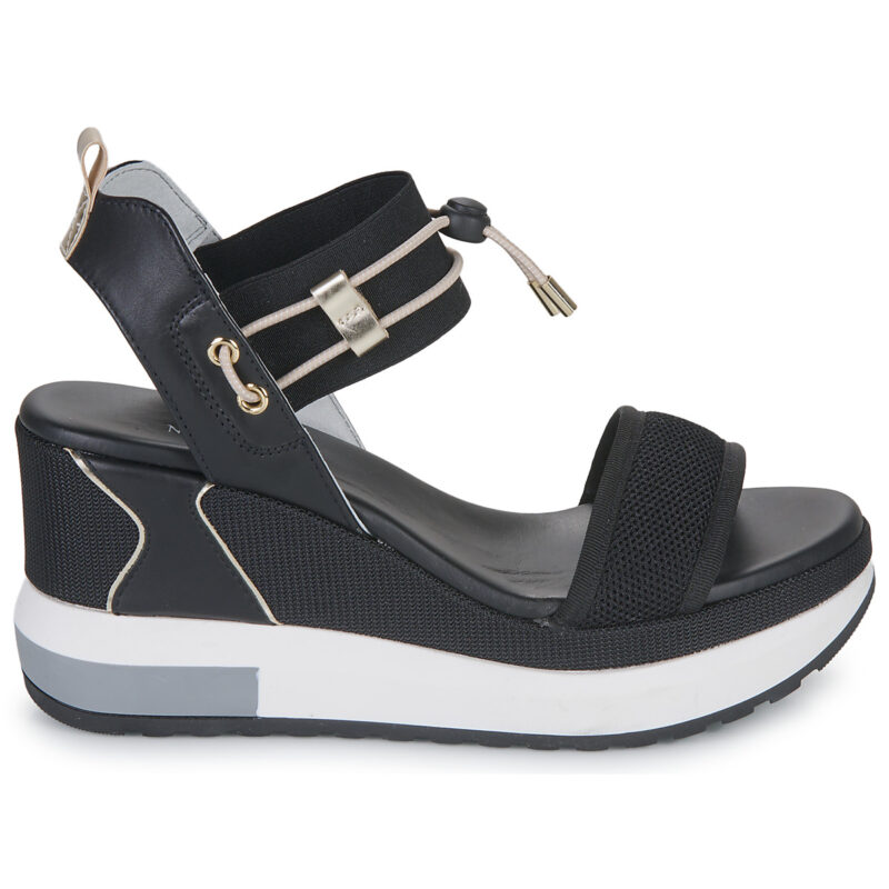NeroGiardini E307753D-100 Schwarz Keilabsatz Sandalen Damen - 2