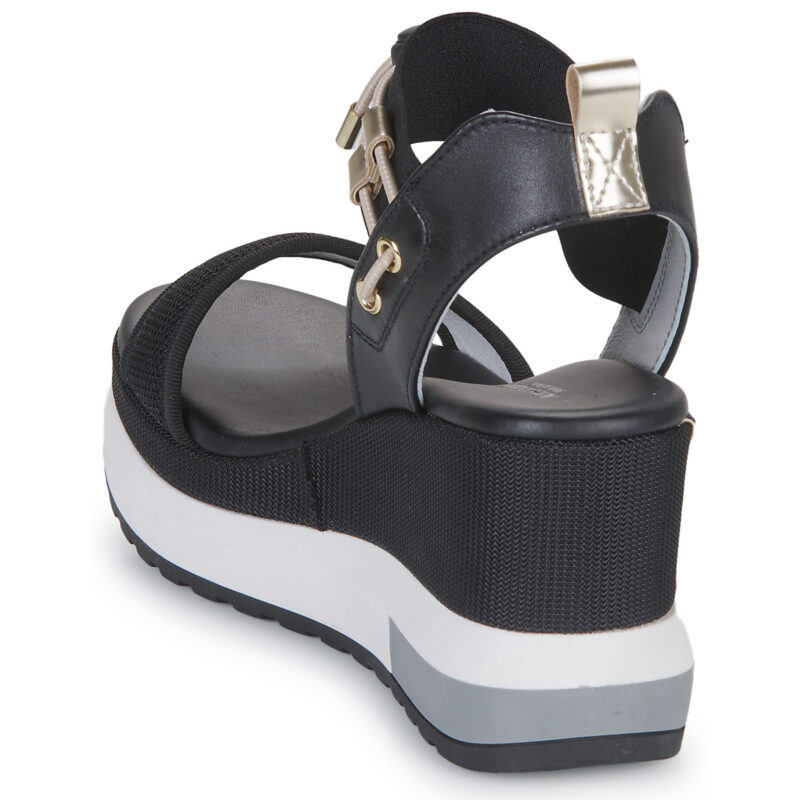 NeroGiardini E307753D-100 Schwarz Keilabsatz Sandalen Damen - 5