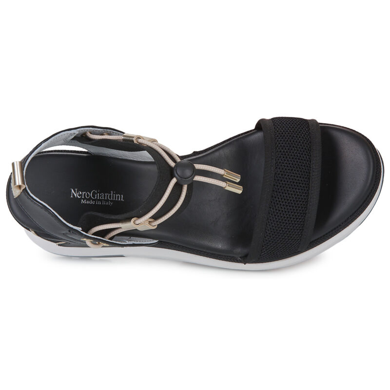 NeroGiardini E307753D-100 Schwarz Keilabsatz Sandalen Damen - 6