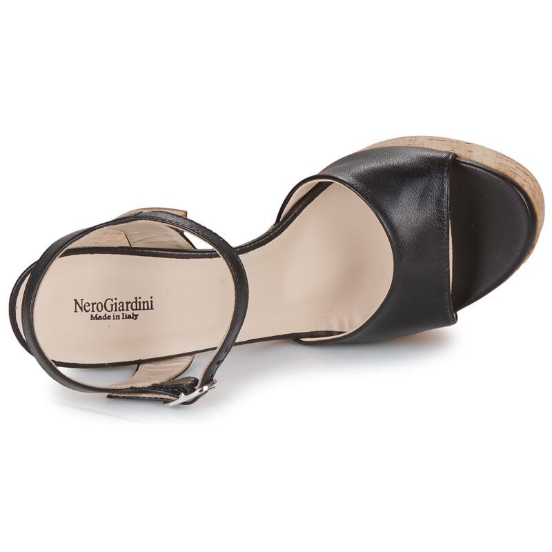 NeroGiardini E307530D-100 Nero Sandali con tacco Donna - 6